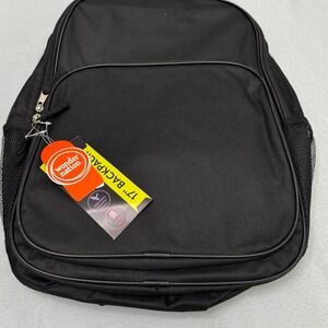 New with tags black backpack 17" For Kids School Supplies with laptop sleeve.